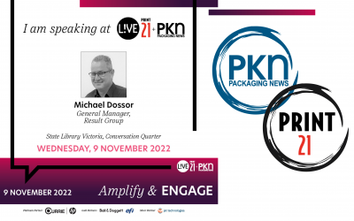 Michael Dossor is speaking at the Print21 + PKN Packaging News LIVE